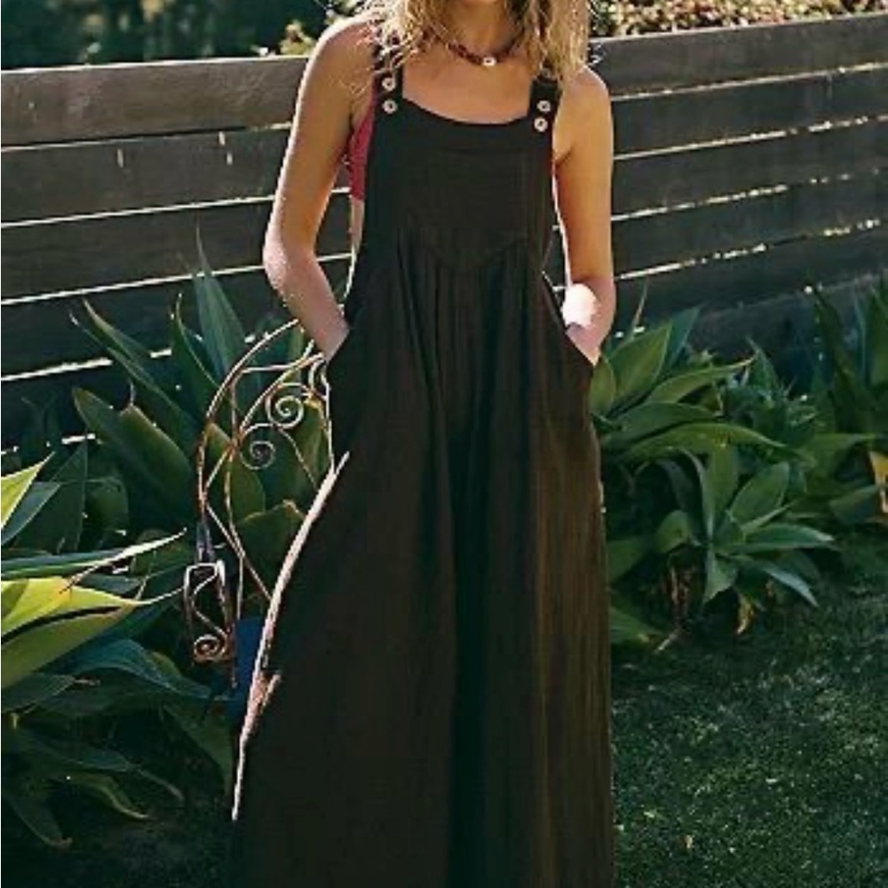 FP Movement by Free People overall Black Maxi Dress